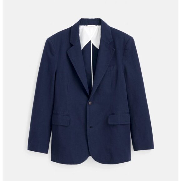 NWT Alex Mill Cooper Blazer - Cotton Linen Navy Large - Picture 1 of 4